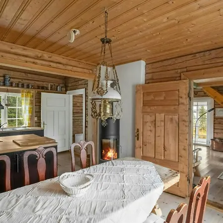 Log With Private Waterfront And Views