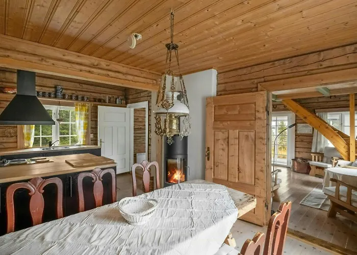 Log With Private Waterfront And Views