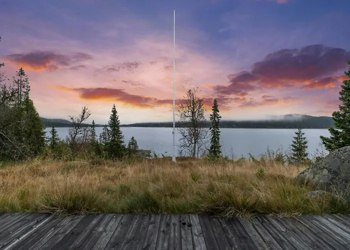 Log With Private Waterfront And Views